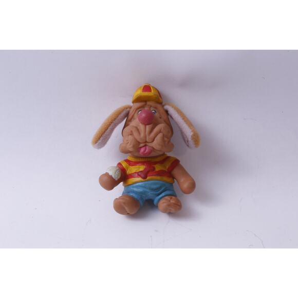 Wrinkles, Dog, Baseball Player, PVC Figure, 3", Finger Puppet, LJN Toys, Ganz Br - Picture 1 of 3